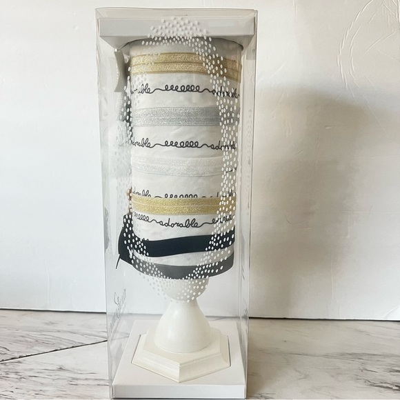 Elly & Emmy Baby My First Headband Stand With 5 Mix Headbands Bows Stars pom pom - Picture 6 of 13